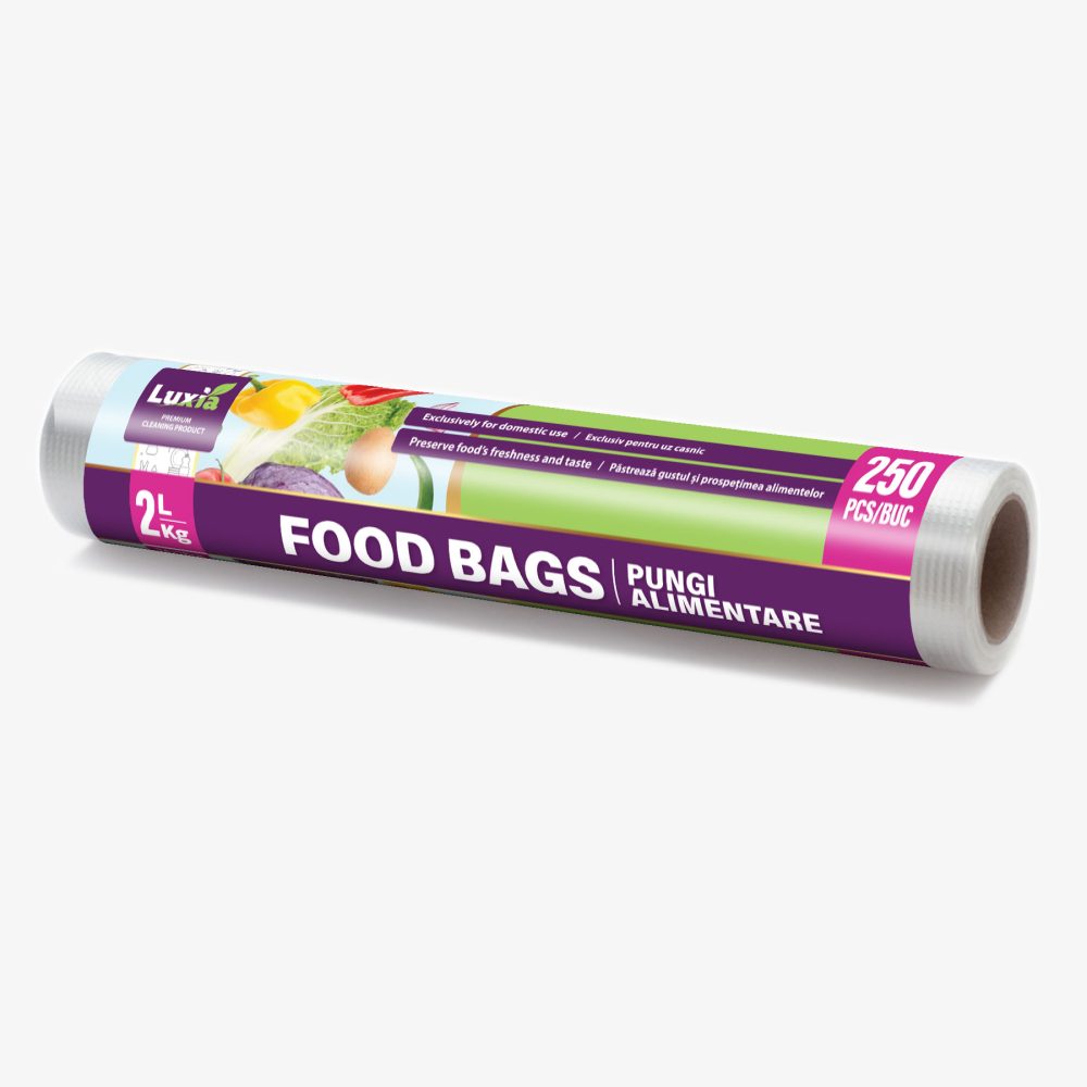 LUXIA Pungi alimentare pe rola  2KG 24*28 сm  250 buc LUX-4087  /30