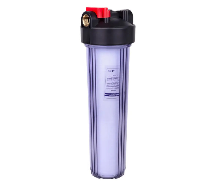 Corp pentru filtru mecanic ITAL BB 20 1" 4.5"x20" – FH20BB-CL-BT (transparent - filet din alamă)