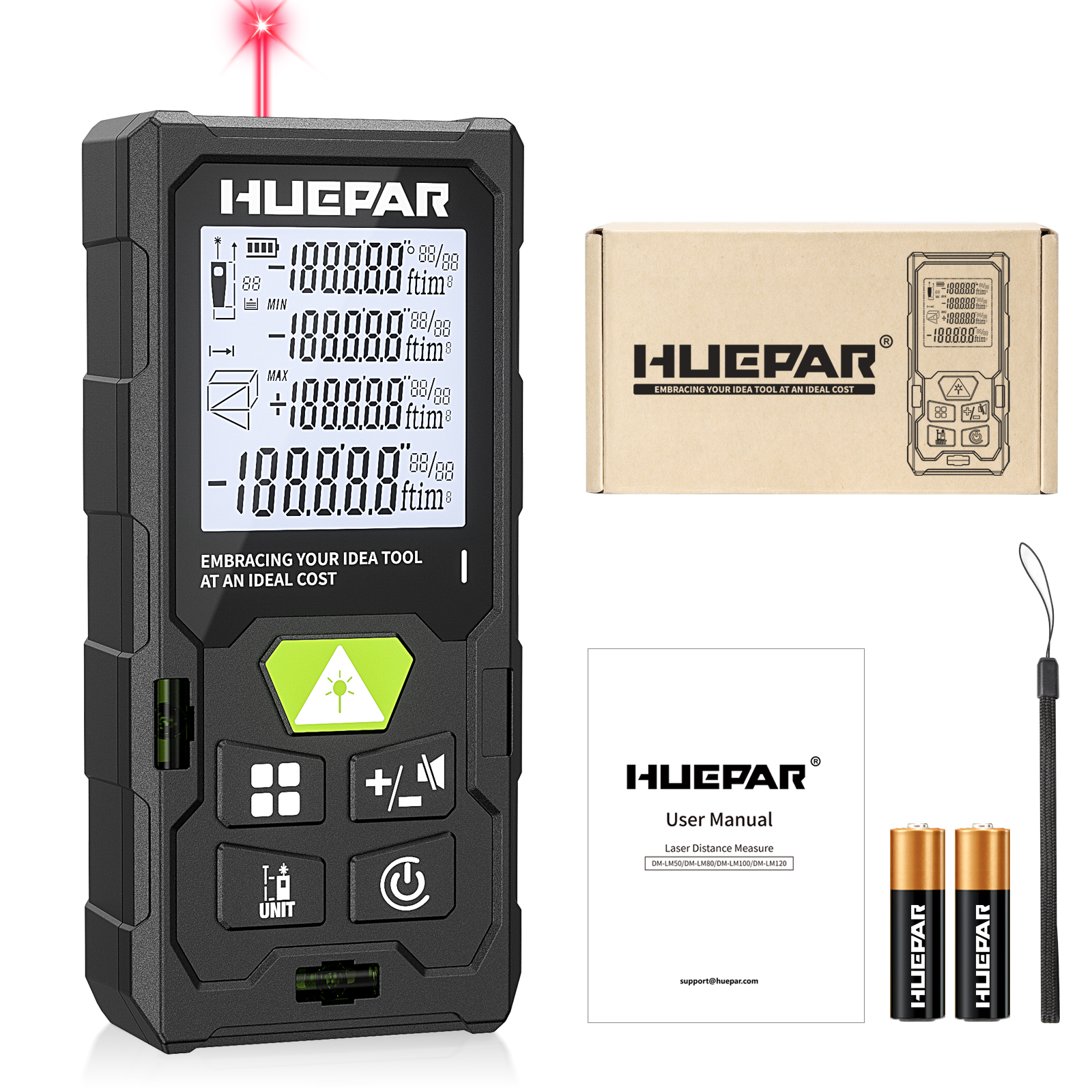 Telemetrul laser Huepar DM-LM100