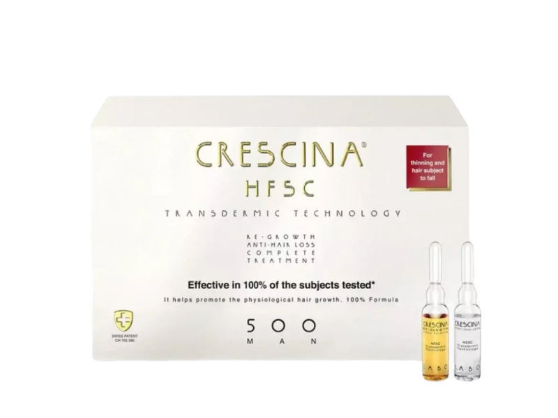 Crescina HFSC Transdernic 500 Barbati tratament contra caderii parului fiole N10+N10