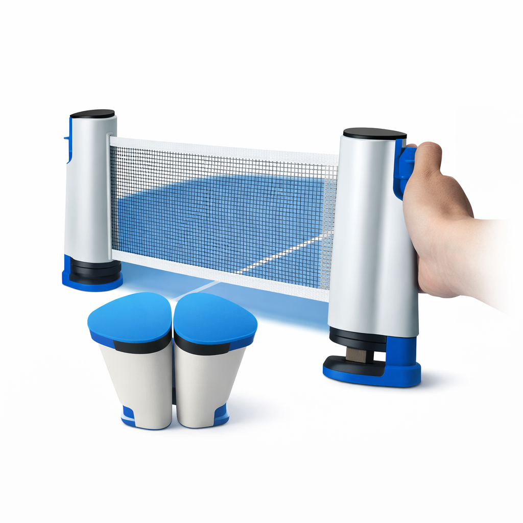 Suport fileu tenis de masa portabil, table tennis rack, suport extensibil cu cleme, accesorii tenis de masa, fileu masa reglabil, usor de montat, pentru orice masa, joc indoor outdoor