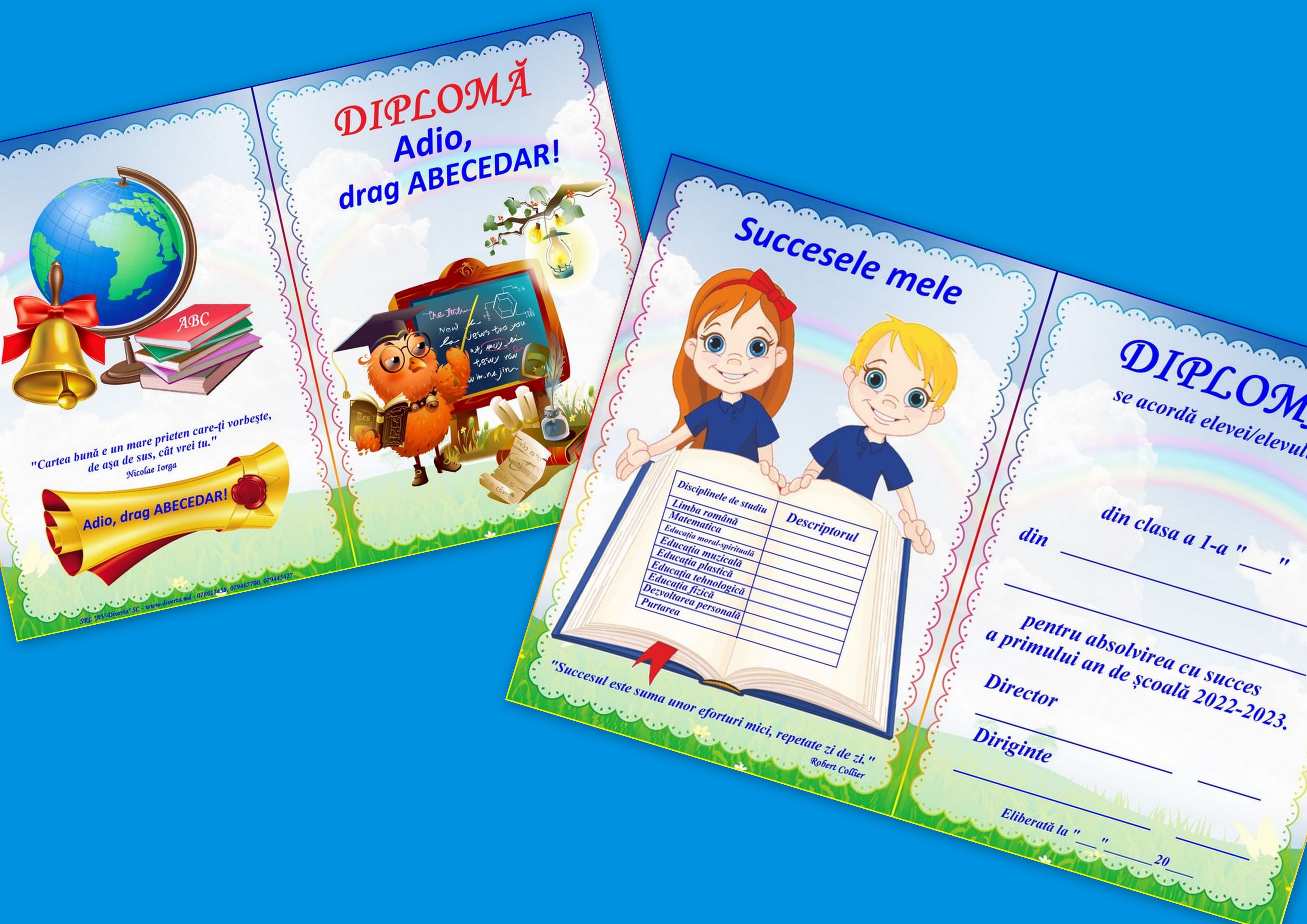 Diplomă Adio, drag Abecedar! art.DAB-6.1