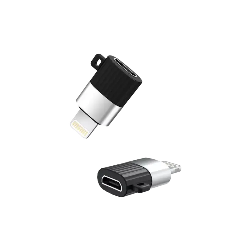 Adaptor USB XO NB149B, micro-USB (F)/Lightning, Negru