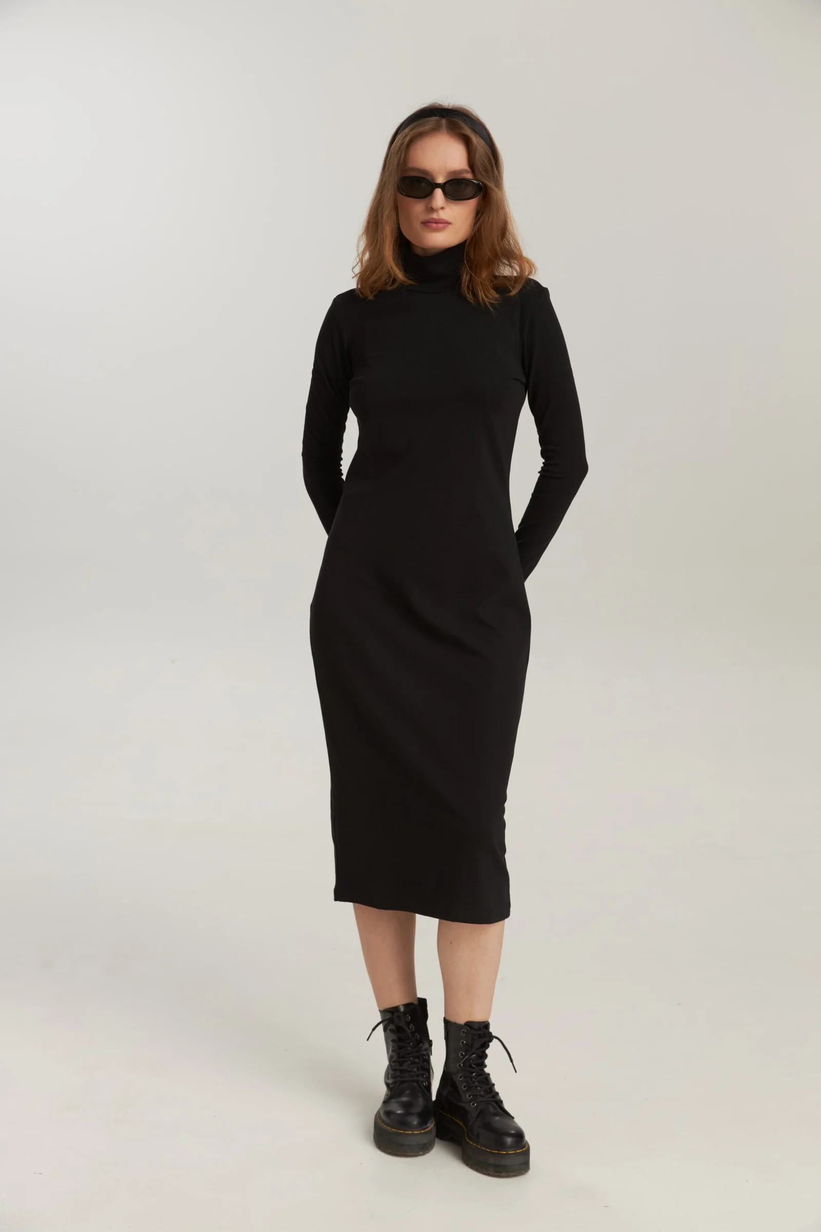 Rochie din bumbac cu mânecă lungă pentru dame