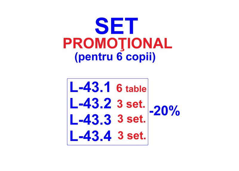 art.L-43.6 Set promoţional - pentu 6 copii