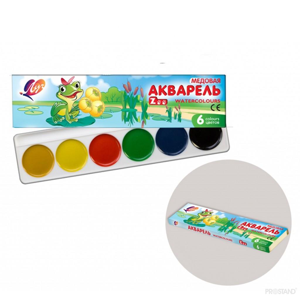 Acuarela ZOO ambalaj din carton  6 cul f/p   19C 1246-08   Луч