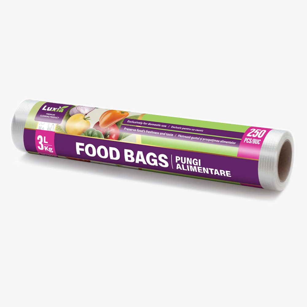 LUXIA Pungi alimentare pe rola  3KG 26*36 сm  250 buc LUX-4088  /24