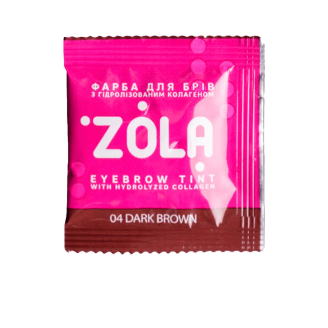 Vopsea pentru sprâncene ZOLA cu colagen 04 Dark Brown 5 ml