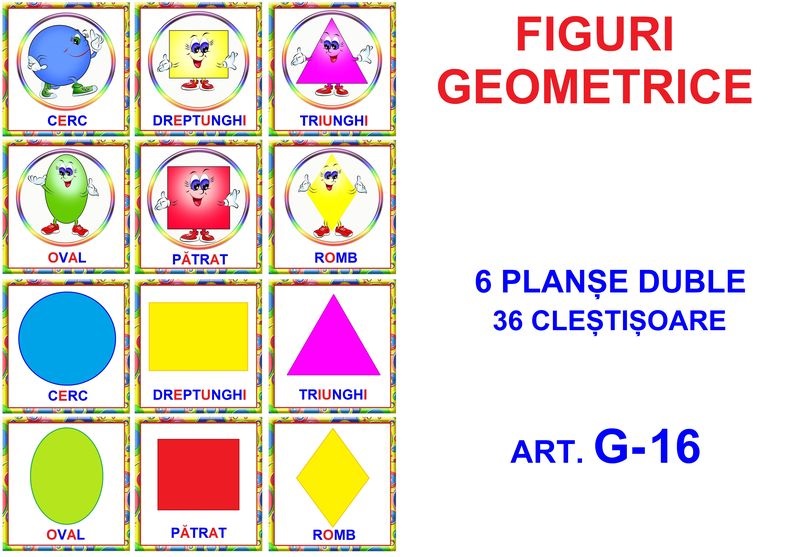 G-16 Joc cu cleşte Figuri geometrice