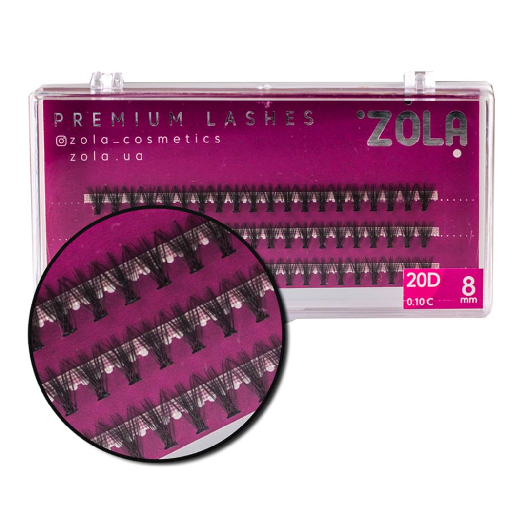 Gene tip buchețele ZOLA Cluster lashes 20D 8 mm