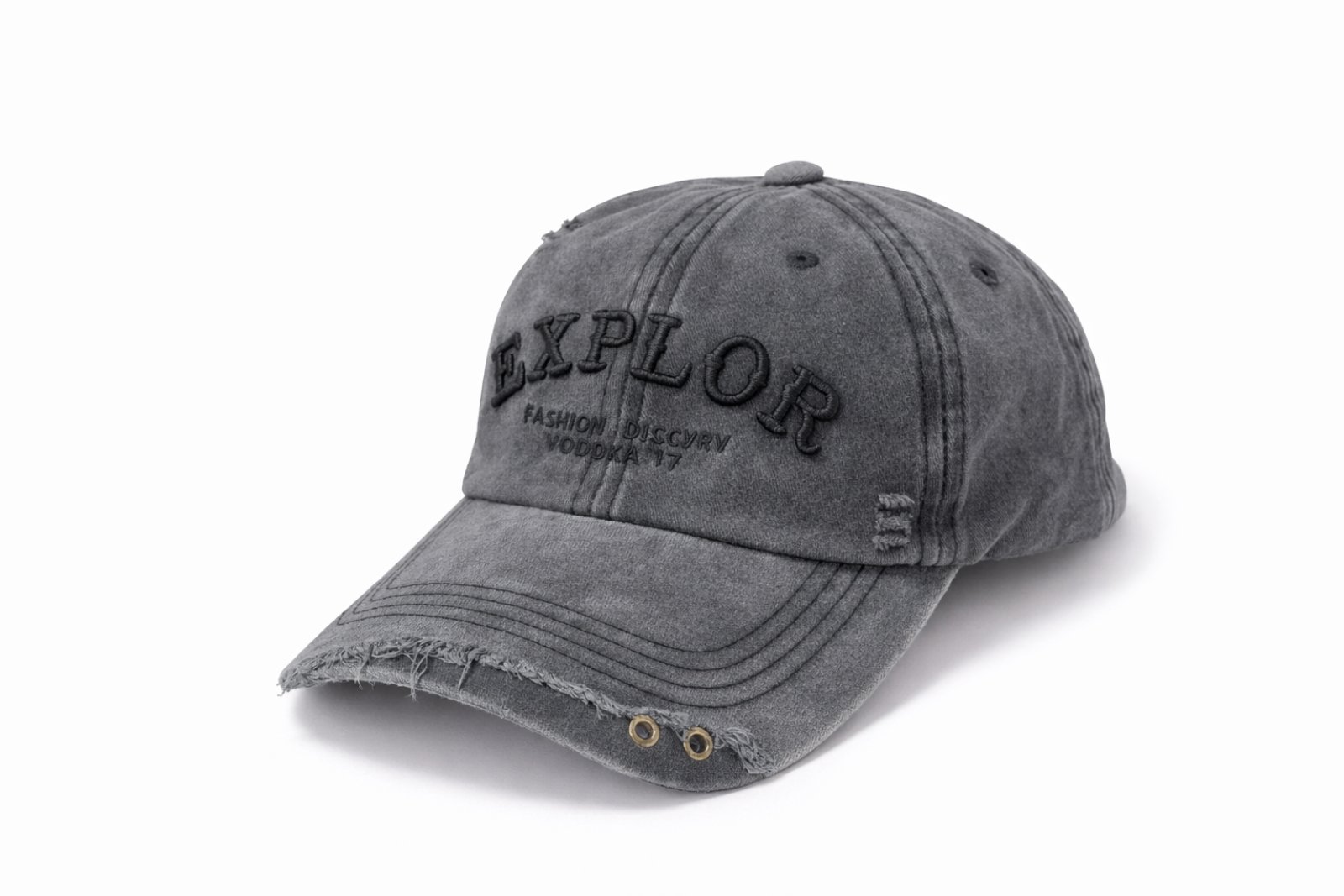 Șapcă gri vintage „EXPLOR” – stil distressed