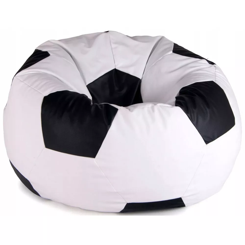 BeanBag Minge din Ecopiele marimea S culoarea Alb-Negru din ecopiele