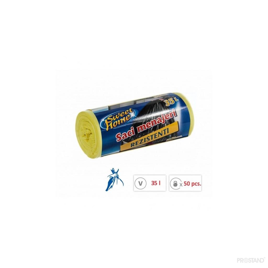 Pungi p/u gunoi 35 L. 50 buc. SHRO-7315 SH galbene