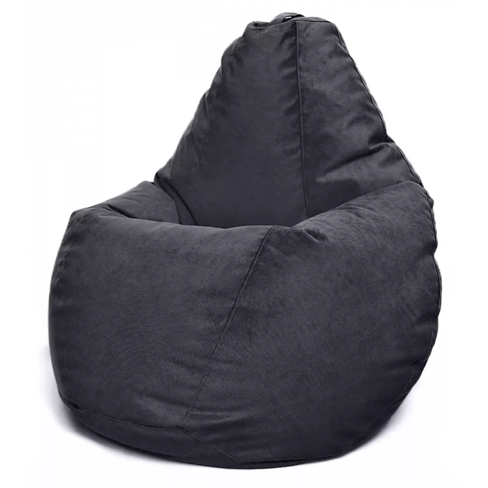 Fotoliu BeanBag din velur Maserrati, marimea "L" culoarea neagra