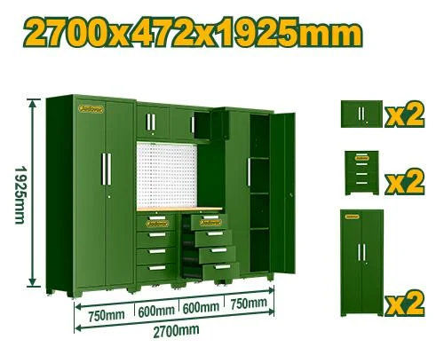 Set modular ranforsat pentru garaj (6 corpuri) 2700x472x1925 mm JDCS3A06 Jadever