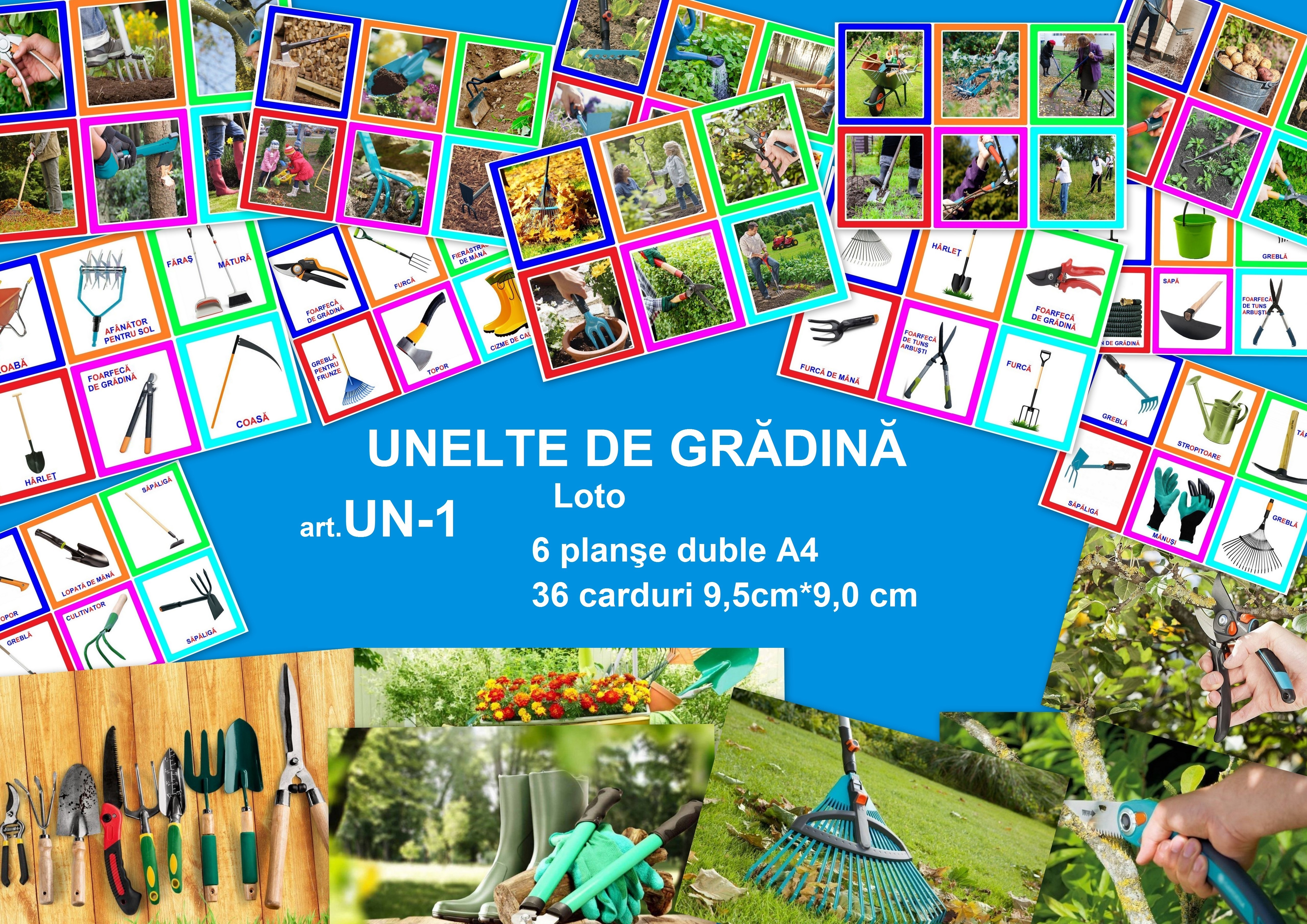 UN-1 Joc Loto Unelte de grădină