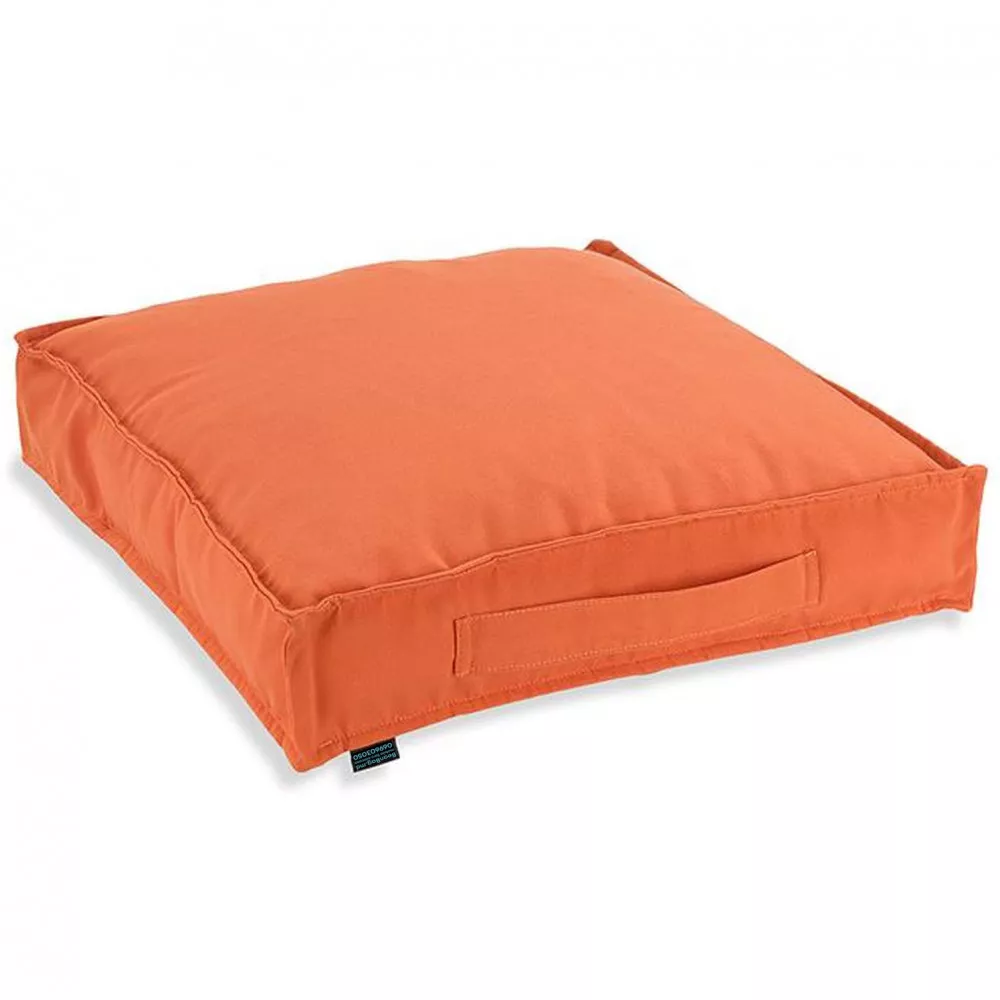 Pernă de podea din velur culoarea oranj