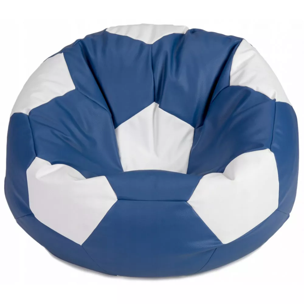 BeanBag Minge marimea M, culoarea albastru cu alb din ecopiele