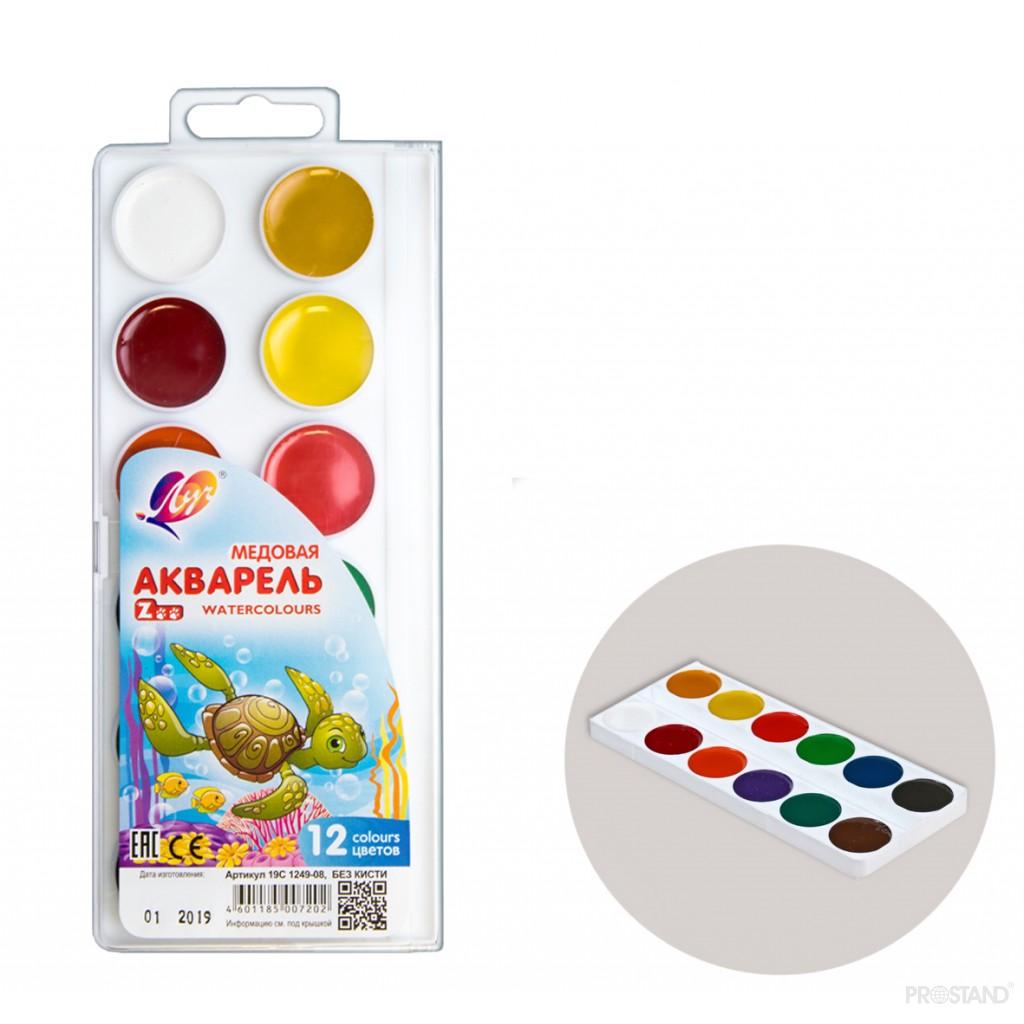Acuarela ZOO ambalaj din plastic 12 cul f/p   19С 1249-08   Луч