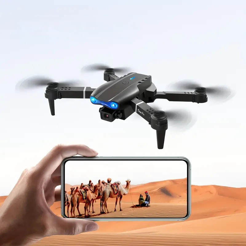 Dronă E99 Pro Dual Camera – Set 2 Baterii Incluse, Foto 4K, Ideală pentru Începători