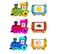 L-201 Joc cu jetoane Trenuleţul logopedic -Sunetele S, Ş, Z, Ţ