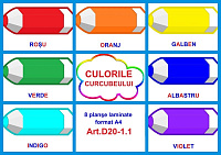 D20-1.1 Învăţăm culorile curcubeului (A4)
