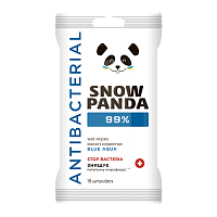 PANDA Servetele umede p/u miini si corp cu efect antimicrob 15buc   Blue Agua