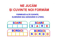 L-131 Formează cuvinte, eliminând sau adăugând a literă - planşe A4