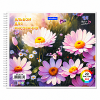 Album desen A4 20 file spirala, bloc desen copii, caiet desen artistic, sketchbook scoala