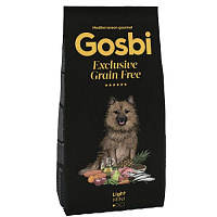GOSBI EXCLUSIVE GRAIN FREE LIGHT MINI 2KG, hrană uscată cu conținut scăzut de calorii, pentru câini adulți de rase mici
