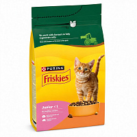 Hrană uscată pentru pisici Purina Friskies Junior Chicken Milk Vegetables 1.5kg