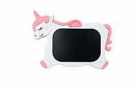Tableta LCD scris si desen pentru copii, unicorn roz pal, ecran 10 inch, tableta magica educativa, writing tablet reutilizabila, jucarie creativa copii, stylus inclus, stergere rapida, anti hartie, cadou fete 3+ ani