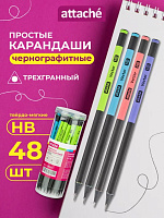 Creion (HB) cu corp triunghiular (48buc)