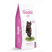 GOSBI LIFE REDUCED FAT WITH SALMON 12KG, hrana uscata pentru caini adulti de toate rasele