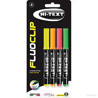 Set textmarker 4 buc in blister  Hi-Text Fluoclip 7000