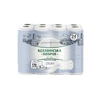 Кохавинська Папірня Hirtie igienica 24 role 3 pliuri Silver  170 foi 19,55 m