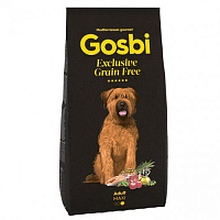 GOSBI EXCLUSIVE GRAIN FREE ADULT MAXI 12KG, hrană holistică fără cereale cu miel și pește pentru câini adulți de talie mare