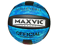 Minge volei MAXVIC albastru neon, design modern sport, sala, plaja, fitness