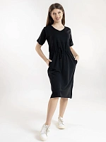Rochie de damă trei sferturi cu mânecă scurtă din bumbac