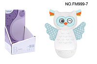 Jucărie de pluș pentru copii cu sunet "Owl" (albastru)