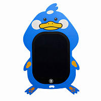 Tableta LCD scris si desen pentru copii, ratusca albastra, ecran 8.5 inch, tableta magica educativa, tableta electronica copii, reusable writing tablet, jucarie interactiva, stylus inclus, stergere rapida, anti hartie, cadou copii 3+ ani