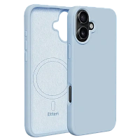 Husă Etteri Silicone Mag case pentru iPhone 16, Albastru deschis