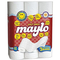 MAYLO Prosoape de bucatarie 12 role 3 pliuri 9.4m 501162/501706