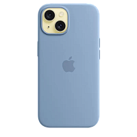 Husă Apple iPhone 15 Silicone Case with MagSafe, Albastru de iarnă